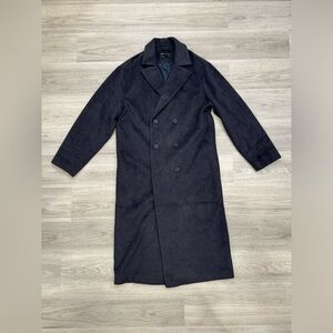 NWOT ASOS DESIGN Men’s Navy Blue Oversized Wool Mix Overcoat